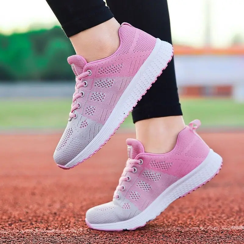 Women Super Light Vulcanize Sports Walking Running Fitness Workout Tennis Shoes