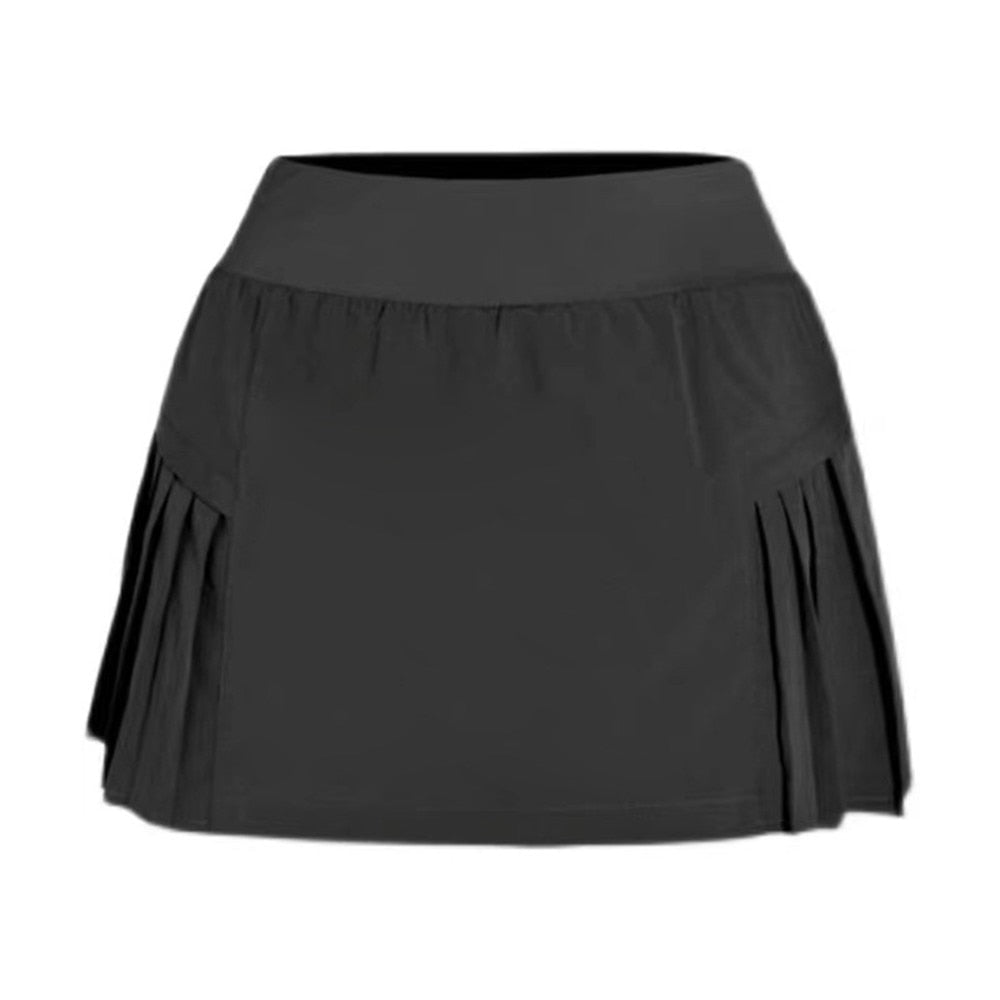 2023 NEW WOMENS Nylon Pocket Pleated Golf/Tennis Skirts Sports Fitness