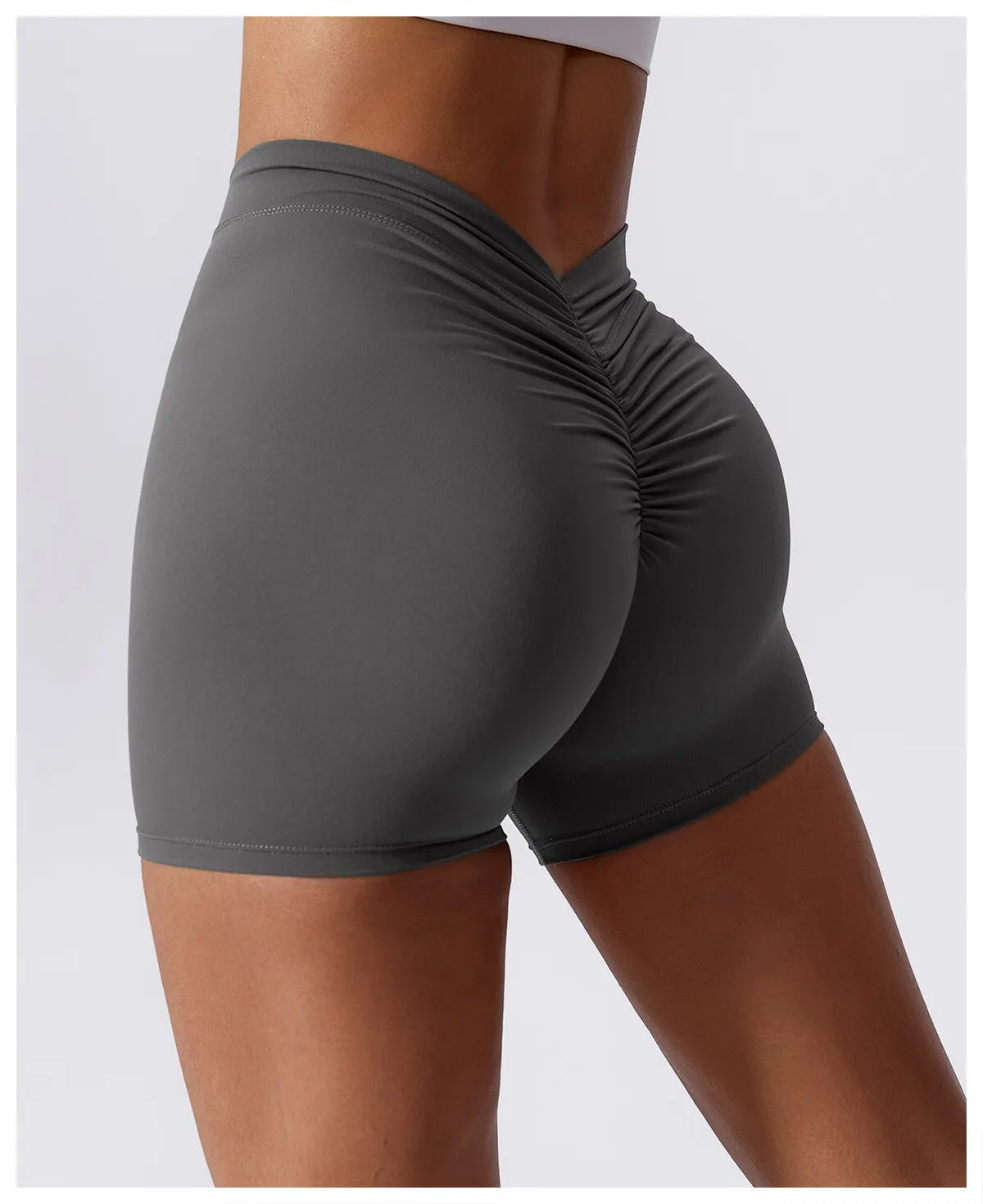 Women's Sexy Stretch Yoga Shorts With Hip Lifting And Abdominal Tightening Tight Fitness Wearing Running Pants Externally