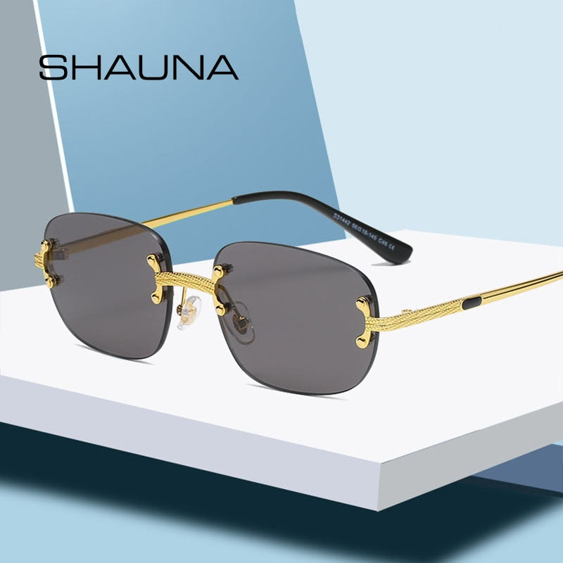SHAUNA Womens Mirrored Small Rectangle Sunglasses