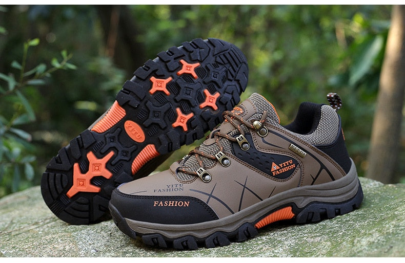 2023 NEW Men Waterproof Leather Hiking Boots