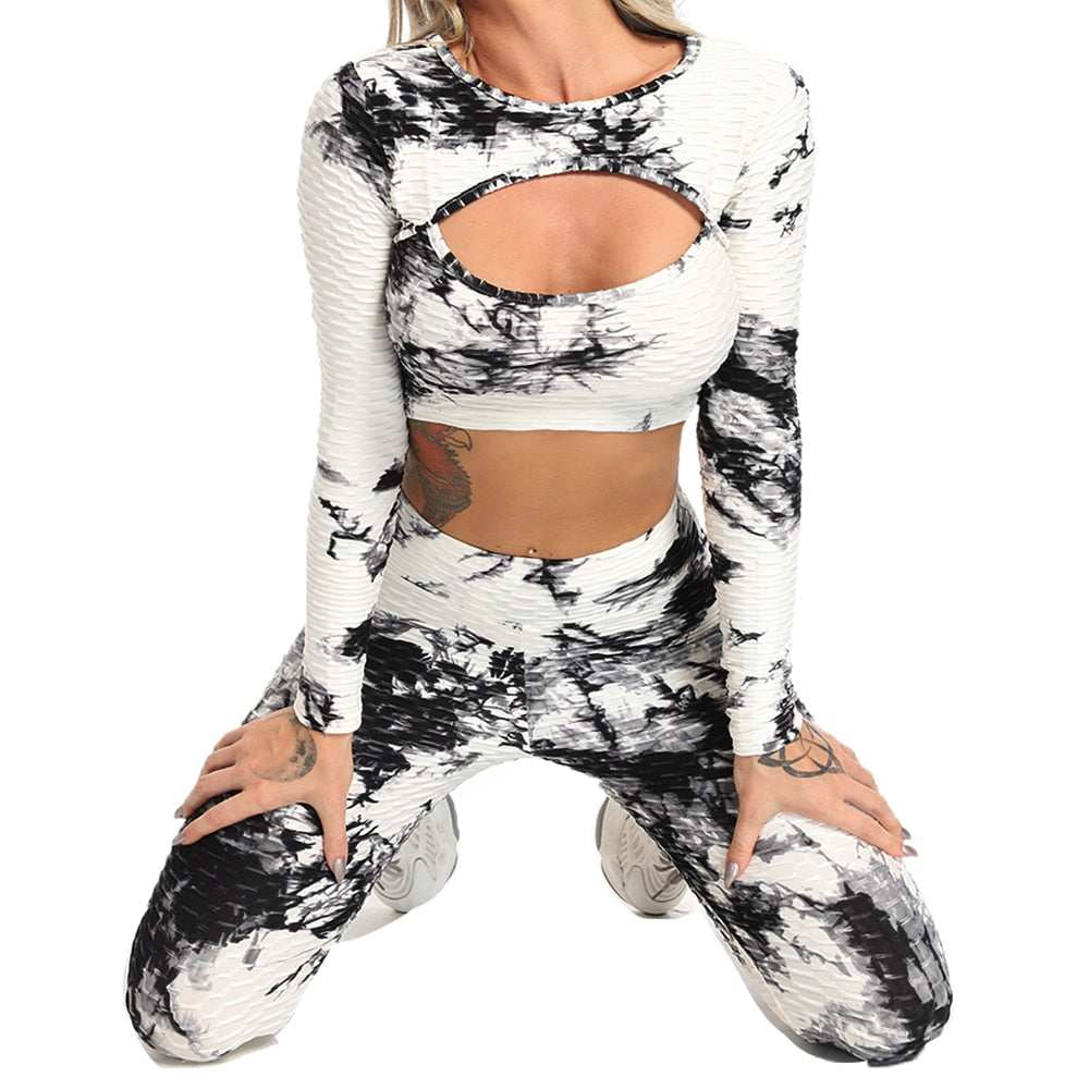 NEW Print Women Yoga Fitness Sportswear Set
