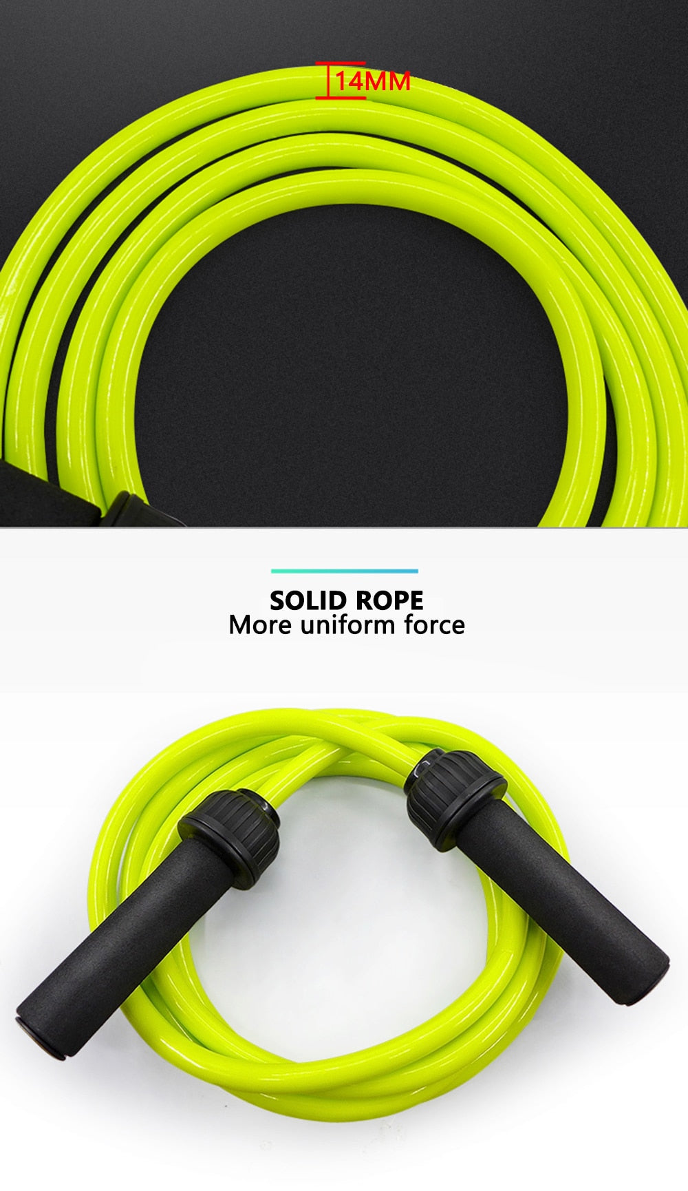 Heavy sport jump rope with adjustable skipping