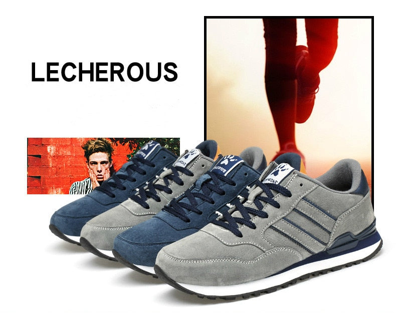 2023 NEW Artificial Leather Mens Walking Sneakers