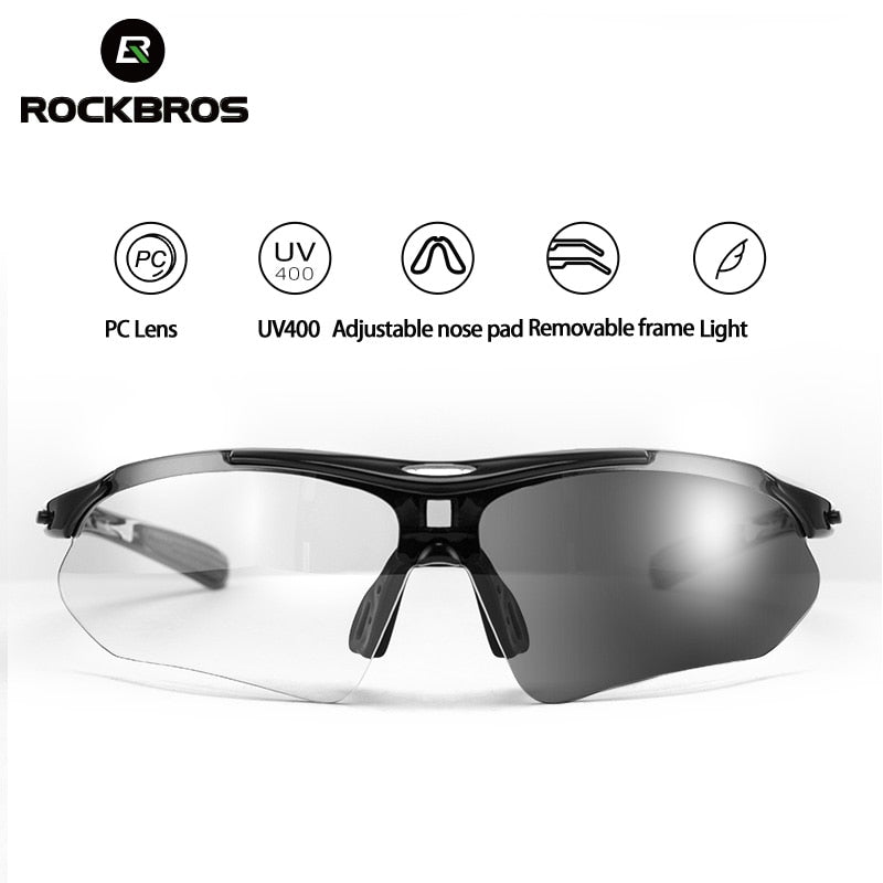 ROCKBROS Photochromic Myopia Frame Outdoor Sports Sunglasses