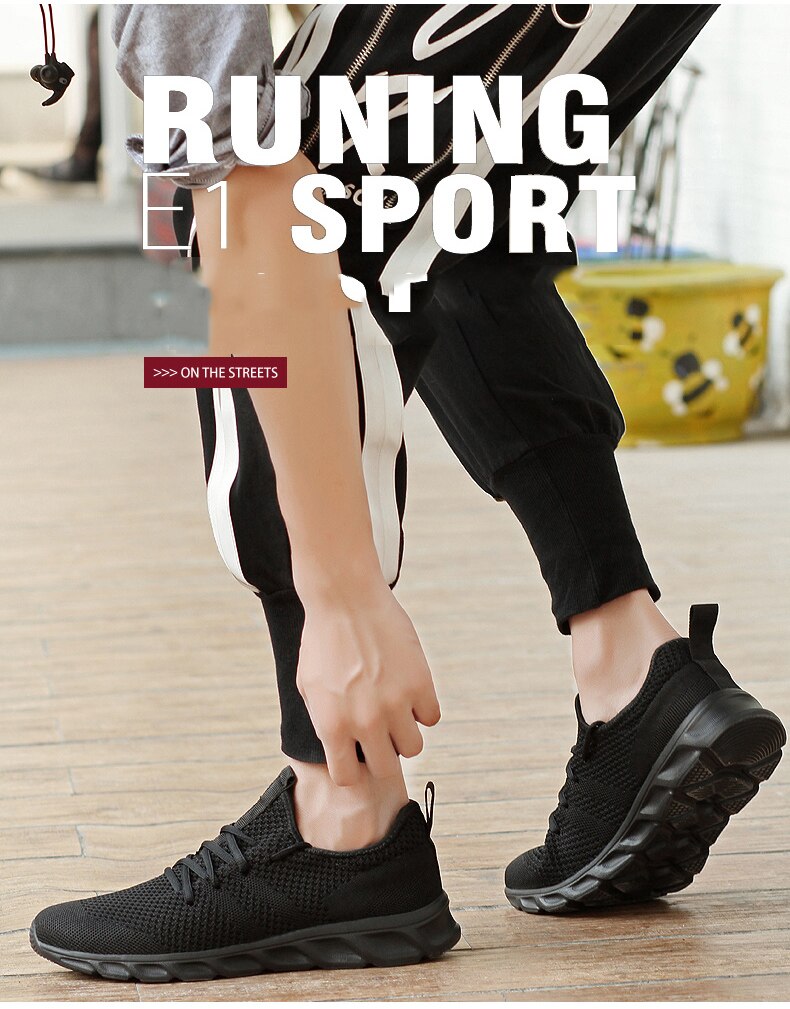 Mens Lightweight Comfortable Non-Slip Running Sneakers
