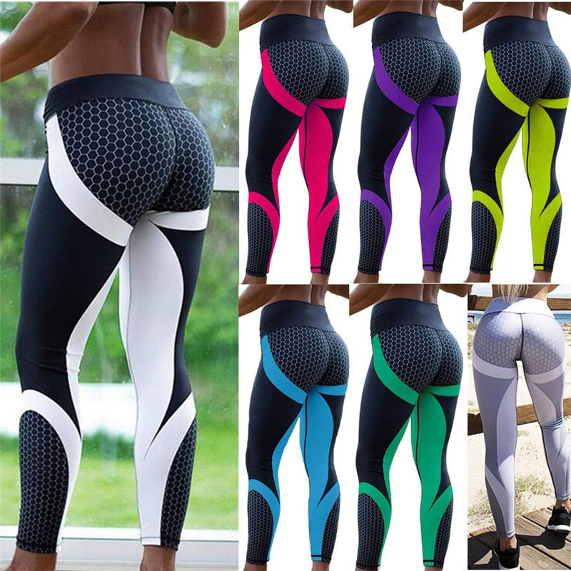 Printed Yoga Pants With Pocket Professional Running Fitness Gym Leggings