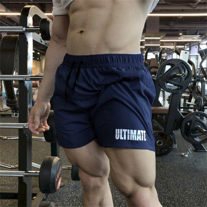 2023 Summer Mens Bodybuilding Fitness Quick-Dry Sport Shorts