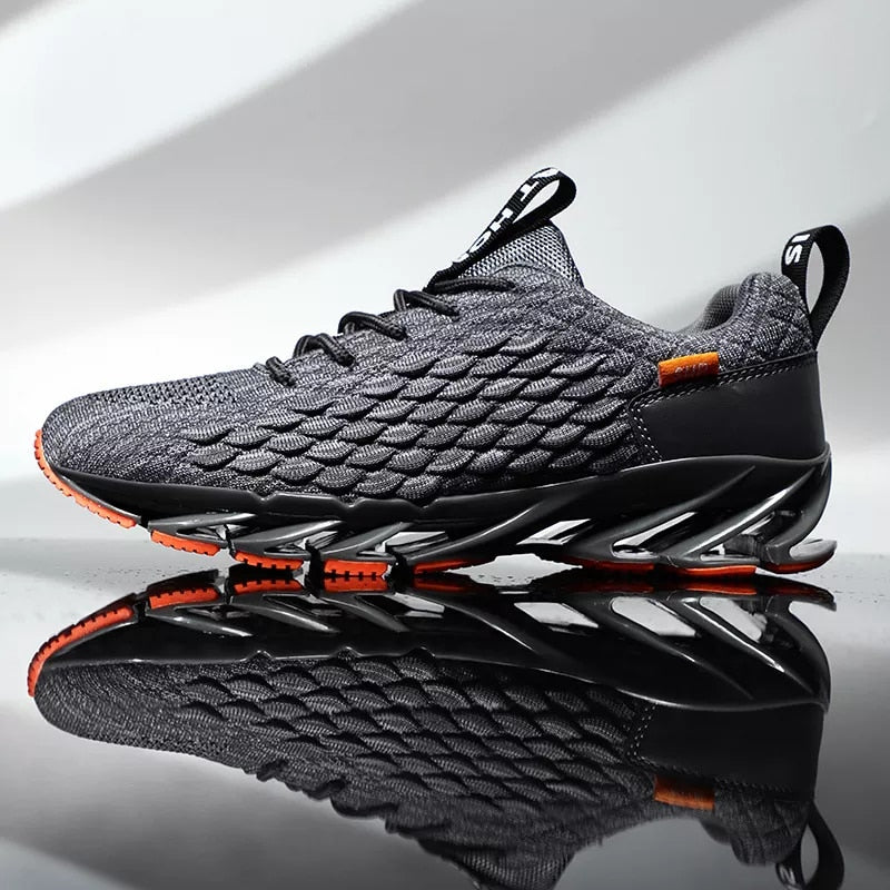 New Mens Fish Scale Blade Running Gym Shoes Sneakers