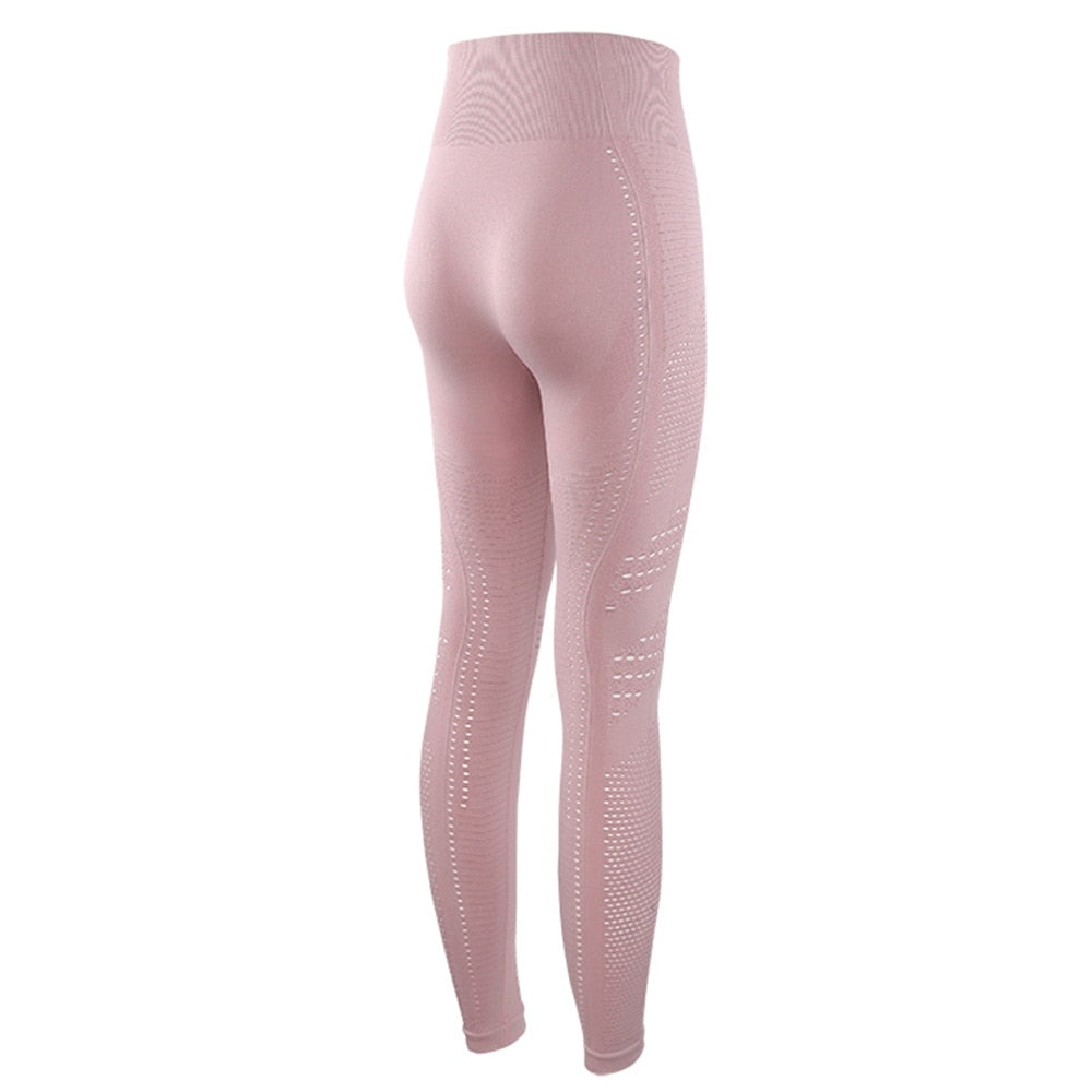 Peach Hip Breathable Hollow Quick-drying Yoga Running Fitness Sports Leggings