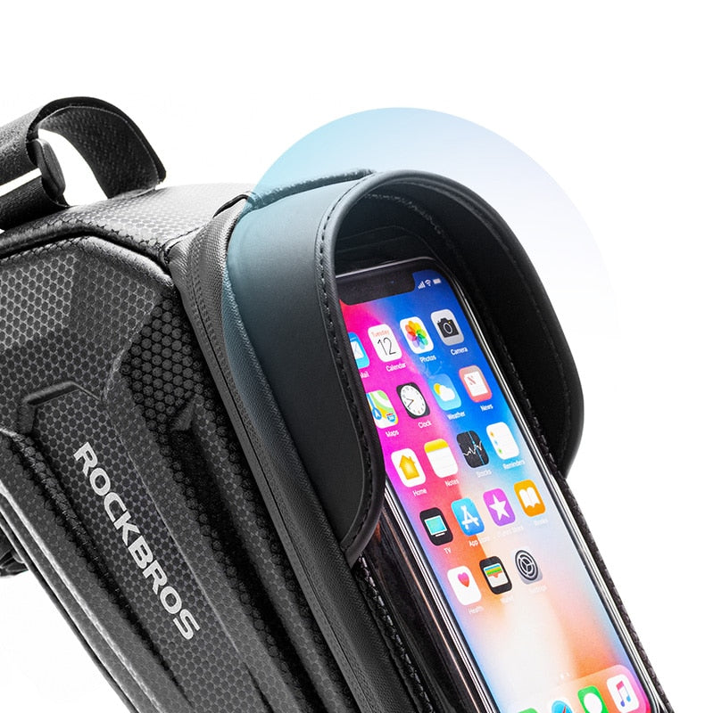 ROCKBROS Front Tube Frame MTB Road Bike Bag 6.5 Phone Case Accessories